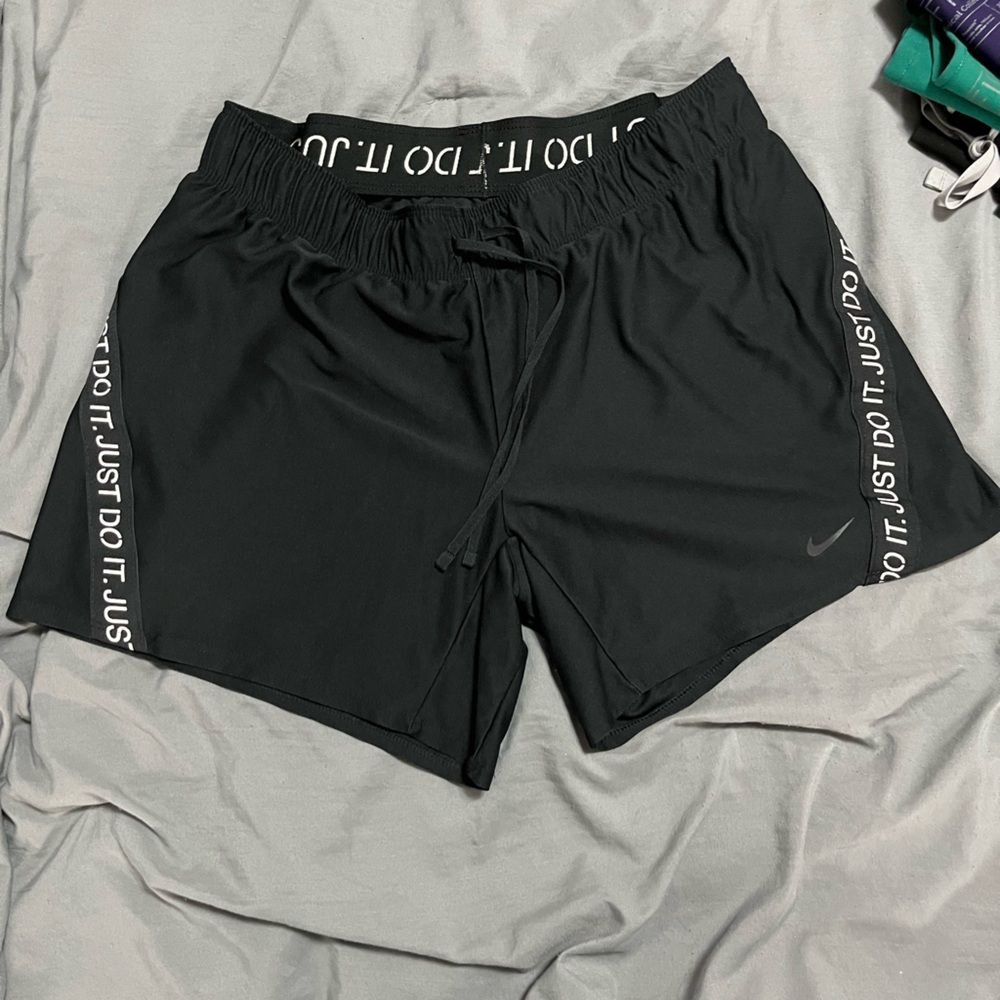 Nike Black Dri-FIT Shorts with Slogan